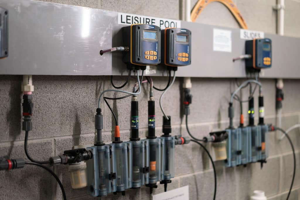 a group of electronic devices on a wall